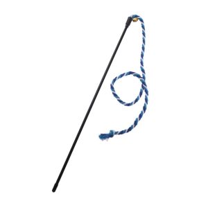 GOUPO Dây thừng bông Cây gậy chơi cho mèo với Bell Chống cắn Cây trêu mèo Bền bỉ Trò chơi tương tác Đồ chơi gậy cho mèo Thú cưng