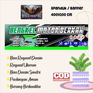 Size 400x100 Bengkel Motor New Menyamping Bisa Request Desaint