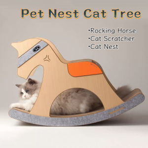 Pet Wonderland Cat Scratching Cardboard Rocking Toys Wear-resistant Scratcher Post Cat Climbing Tree