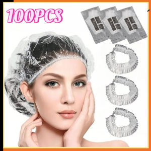 100PCS Disposable Shower Caps High-end Thicken Independent Packaging Hotel Shower Cap Beauty Salon Travel