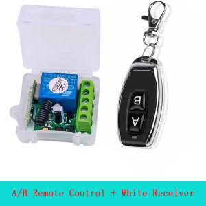 Remote Control RF433Mhz Wireless Light Switch DC 12V 1CH 10A Relay Receiver Transmitter for Door Electromagnetic Lock DIY Module DC RF Wireless Remote Control Switch Receiver Transmitter Set with Learning Remote Controller Mini Controller House Wall Light