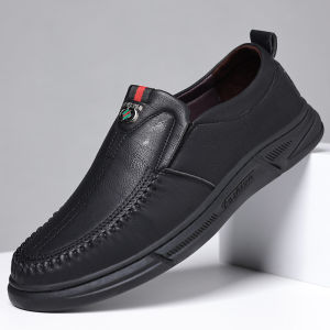 Fashion Klasik Sepatu Pantofel Pria Santai Resmi Formal Kerja Loafer Slip On Full Black Tanpa Tali Kantor Cowok Dewasa Kekinian 257