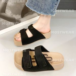 Mostwear Square Toe 4cm Thick Soft Sole with Adjustable Two Strap Casual & Stylish for Womens Footwear