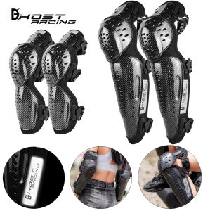 Ghost Racing Elbow Guard & Knee Guard 4 in1 set (Full Cover) Motorcycle Protector Gear Set Pengawal Siku Lutut
