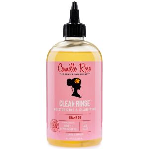 Camille Rose Shampoo Clean Rinse Moisturizing & Clarifying Shampoo for Build Up with Honey & Peppermint Oil for All Hair Types 12 Fl Oz