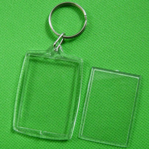 🔥chageey👍 Transparent Acrylic Key Pendant couple bag pendant creative car keychain DIY Photo Insert Keychain