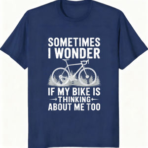 [Local Stock] VCC Funny Slogan Forest Bicycle Silhouette Print Summer Pure Cotton Male Tee Casual Fashion Crew Neck Short Sleeve Leisure Bike Top