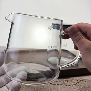 Small Glass Carafe 16.9oz Glass Coffee Server for Drip Coffee Maker Manual Pour over Carafe Tea Steeper Pot with Lid Clear