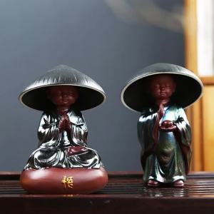 ที่กรองชาเซรามิก ตัวกรองใบชา อุปกรณ์ชุดชาครีเอทีฟในครัวเรือน อุปกรณ์ชงชา รูปปั้น Zisha