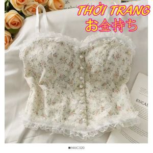 Áo tanktop COZOKC không tay phối ren quyến rũ thời trang 392