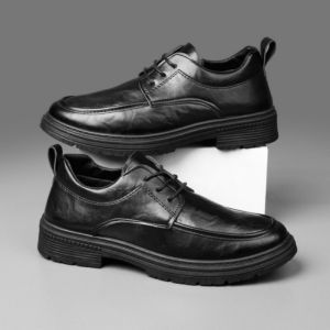 Mens Leather Shoes  Fashion Dr Martens Casual Leather Shoes Men Business Thick Sole Formal Shoes Office Shoe For Men