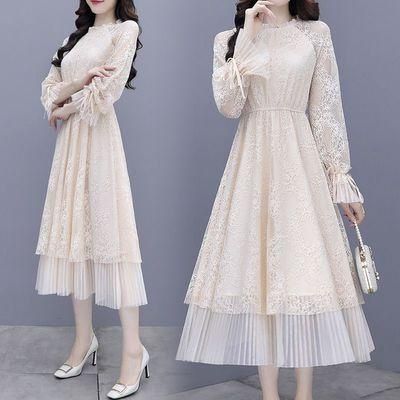 LKK Gaun Putih Lengan Panjang Mode Korea Baru/dress korean style/long dress  korea | Lazada Indonesia