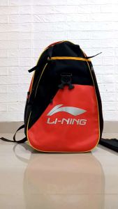 Tas Raket Badminton Ransel Tebal 2 Ruang Merah Biru Hitam