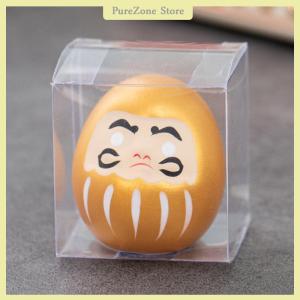 [PureZone] Japanese Ceramic Daruma Doll Crafts Japanese Inspired Wealth Prosperity Decor Lucky Charm Fortune Ornament Landscape Home Desk Decor Miniature Gifts Accessories