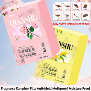 Fragrance Camphor Pills Anti-Mold Mothproof Moisture Proof Scented Balls For Wardrobe Closet Storage Indoor Use Long-Lasting Odor Elimination Non-Toxic Non-Irritating