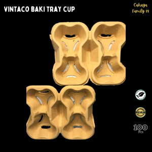 tray cup holder tatakan gelas kopi tempat minuman take away kertas - isi 4 cup
