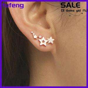 fufeng 1Pair Hot Selling Simple Stylish Star Women Drop Earrings Shiny Exquisite Versatile Female Earring Fashion Jewelry