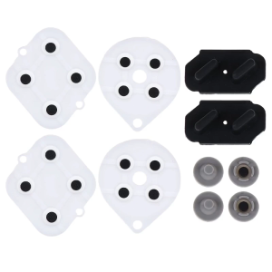 Controller Conductive Pad Conductive Silicone Button Rubber Pad Replacement Repair Part - 2 Set