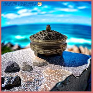 CISWGE Lư hương rỗng trong túi Phượng Hoàng Rồng Lư Hương bằng đồng thau dụng cụ giữ hương Phật Giáo Lư Hương Sen Lư Hương