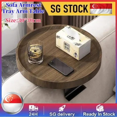 Sofa Armrest Tray Arm Table Clip On Tray Sofa Table for Wide Couches. sofa Arm Tray Table