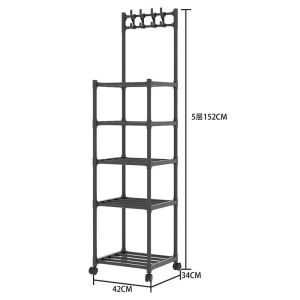 Royalstar Gas Stove Heavy Duty Thicken Carbon Steel Shelves Layer Stand with LPG Roller Gas Rack Stove Rack Kitchen Stand Organizer Space Saver