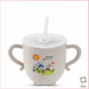 Ayla แก้วหัดดูด กันกระแทก มีฝา  ขนาด  280ml Kids Utensils