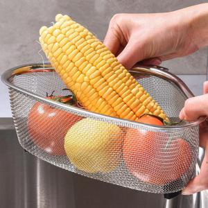 Stainless Steel Sink Strainer Dishwashing Pool Leftovers Blocking Filter Kitchen Basket Storage Sink Filter