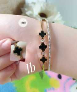SARAHVI SET GELANG CINCIN TITANIUM JU86514 PERHIASAN WANITA DEWASA