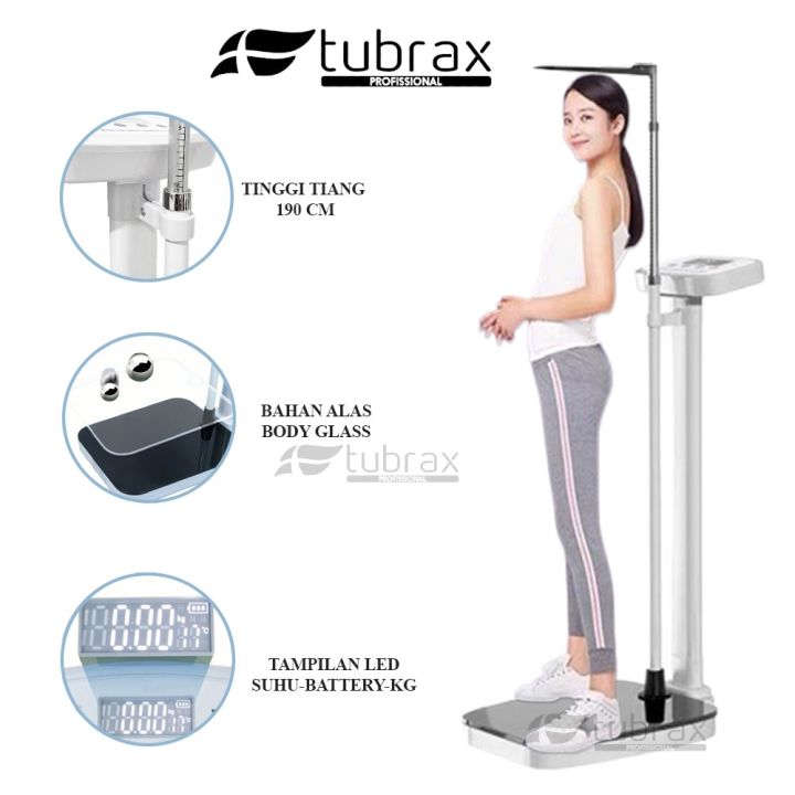 RTC-200 Timbangan Badan Digital 200kg Timbangan Berat Badan + Pengukur