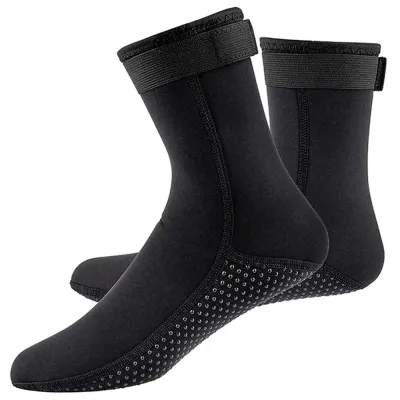 【SG】3mm Neoprene Diving Socks Wetsuit Shoes Non-slip Adult Warm Patchwork Elasticity Diving Surfing Boots for Swimming S