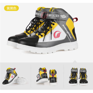 LZD  Off-Road Motorcycle Shoes Racing Motorcycle Riding Shoes Four Seasons Knight Mens Drop-Resistant Waterproof and Hard-Wearing Breathable Cycling Boots