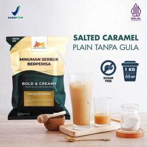 Bubuk Minuman Salted Caramel Plain Tanpa Gula 1 kg - Serbuk Karamel Asin Premium JPS