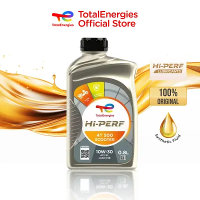 TotalEnergies Hi-Perf 4T 500 Scooter 10W-30 800ml Premium Mineral Engine Oil for Scooters and Gearless 2-Wheelers