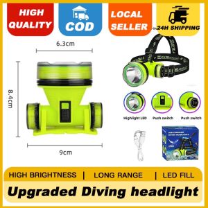 BFCC Diving Headlight Rechargeable Waterproof Professional Led Underwater Flashlight Headlamp
