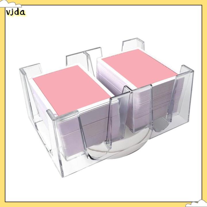 VJDA 360° Rotating Playing Card Revolving Tray 2/6 Deck PC Poker Card ...