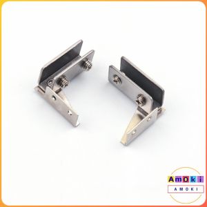 Amoki Non-perforated Glass Door Hinge Wine Display Cabinet Hinge Mounted Hinge Set