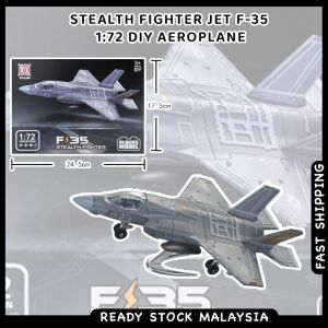 Stealth Fighter Jet F-35 1:72 DIY Aeroplane Plane Airplane Aircraft Military Blocks Model Collection Toys Boys Kids