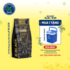 Cà Phê Rang Xay /Hạt Nguyên Chất K Black 454g (30% Arabica và 70% Robusta) - Thương Hiệu K COFFEE