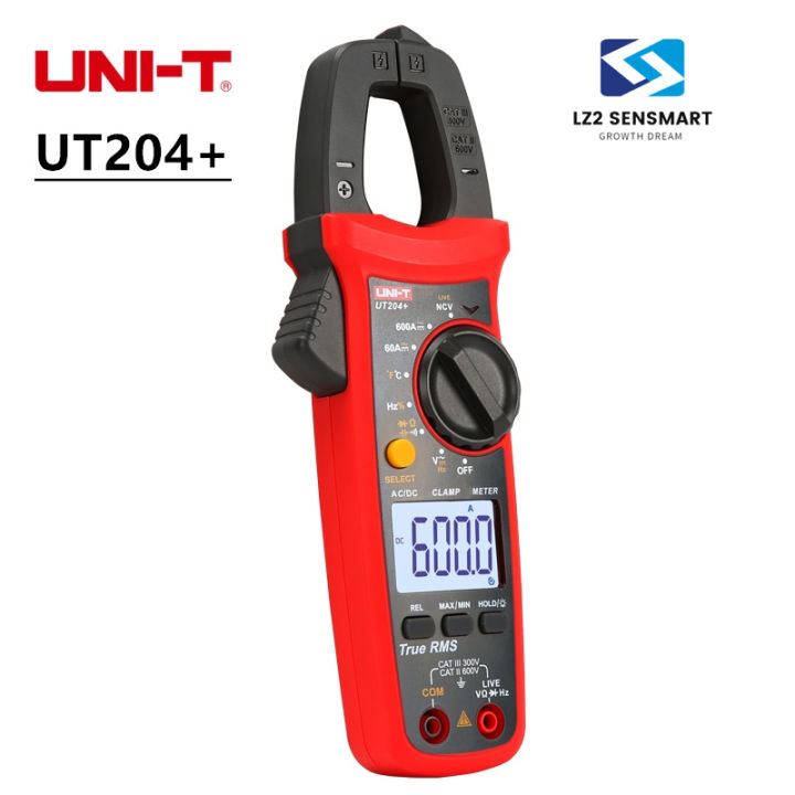 Ut204 แท้ ส่งจากไทย UNI-T UT204+ คลิปแอมป์ แคล้มป์มิเตอร์ดิจิตอล AC/DC 600A ...