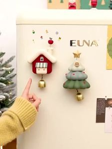 xpkQ Art Christmas Tree Doorbell Pendant Attraction Refrigerator Magnet Home Scene Layout Atmosphere Wall Decoration B8T9H