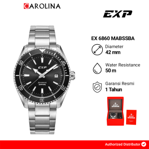 Jam Tangan Pria Expedition Automatic EXP EX 6860 MABSSBA Black Dial Silver Stainless Steel Strap