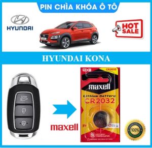 Pin chìa khóa ô tô Hyundai kona chính hãng Hyundai sản xuất tại Japan 3V Maxcell