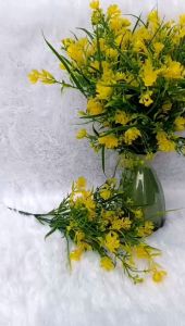 Combo 5 Cành hoa lá điểm cỏ đinh ba VI093 (nhựa cao 36cm) hoa giả trang trí