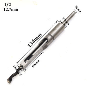 HSS Square Hole Twist Drill Bits Wood Drill Bit Wood Hole Saw Auger Mortising Chisel Extended Saw