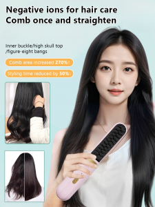 Rapid warming Comb hair dryer Temperature control Portable Miniature Wet Dry electric curling iron Compact and portable with a lid