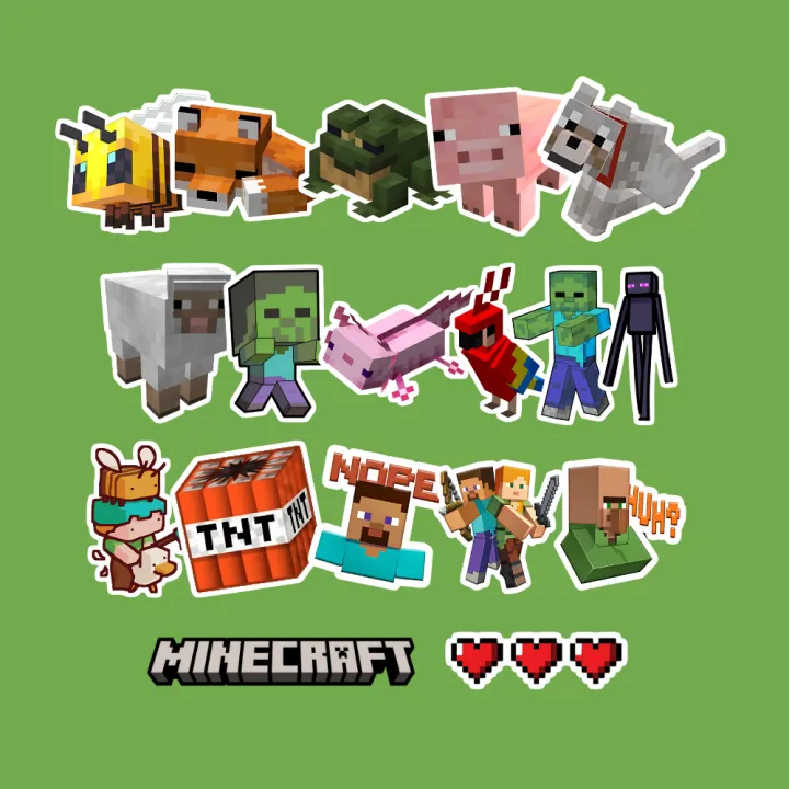 Minecraft Stickers | Laminated Waterproof Vinyl Stickers | Lazada PH