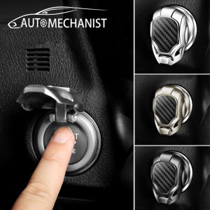 Engine Start Stop Button Cover For Car Universal Ignition Push Button Cover Interior Decoration Sticker Parts Accessories