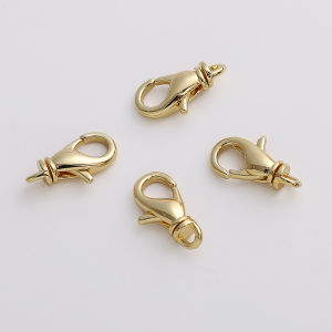 1pc Copper 14K Gold Plated Universal Rotating Lobster Clasp For Handmade Bracelet Necklace Earring Keychain DIY Craft Jewelry Making Accessories