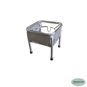 CMS ขาตั้งหัวแก๊สสแตนเลส มีกันลม มุมโค้ง ขนาด ความกว้าง 40 ซม. ยาว 40 ซม. สูง 40 ซม. ใช้กับหัวแก็สขนาด kb5