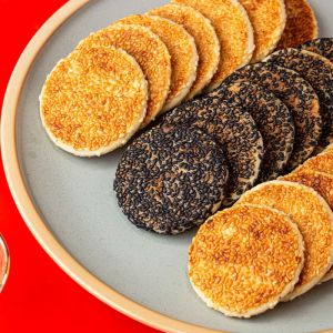 正宗黄石港饼 黑芝麻薄脆饼 即食麻饼 老式芝麻饼 Sesame Cake 20 Packs